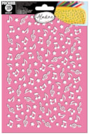 STENCIL ADESIVO 3D  21X14.8CM NOTAS MUSICA 81182
